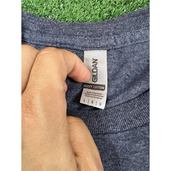 Gildan Puerto Rico Heather Gray Men's T Shirt Tee Size Large Frog Logo Vacation - Picture 3 of 5